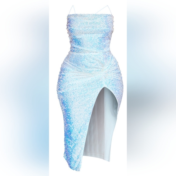 Prettylittlething white sequin dress - Picture 5 of 5